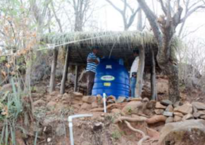 Método de cosecha de agua adaptado a las necesidades de los huertos biointensivos